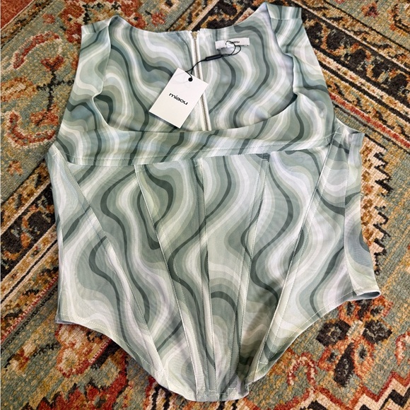 NWT Miaou Cambell Green Corset - Picture 2 of 6